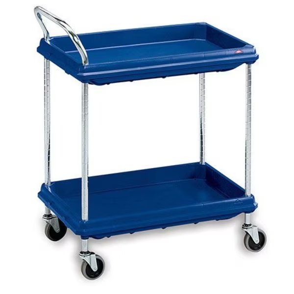 Metro Deep-Ledge Utility Carts, Light Gray, 32Wx21-1/2D Shelf, 41H, Intermetro, Mfr#: BC2030-2DG